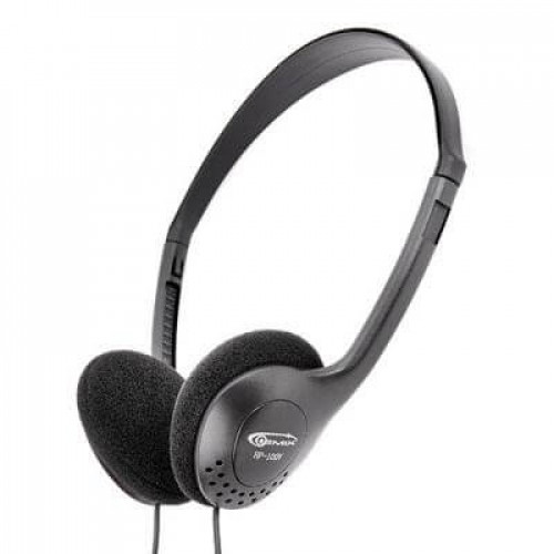 Наушники Gemix HP-100V Black, 2 x Mini jack (3.5 мм), накладные, регулятор громкости, кабель 2 м